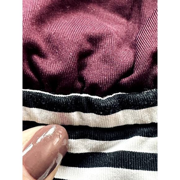 Bleu Rod Beattie Black Burgundy Colorblock One PC Swimsuit Women's Size 4 - Picture 6 of 6